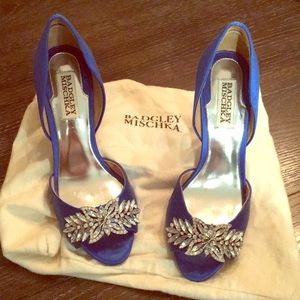 Badgley Mischka Nikki embellished evening pumps